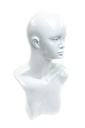 Cabeza de Mujer Blanca Brillante