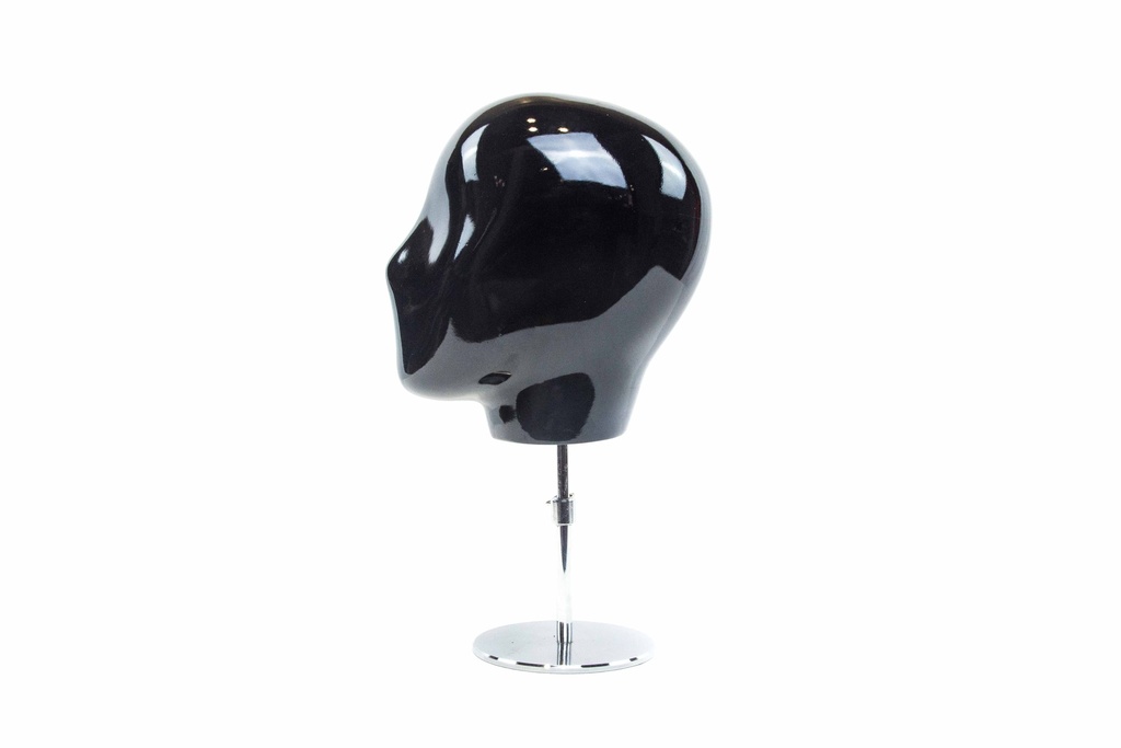 Cabeza de mujer lacada en negro, ajustable