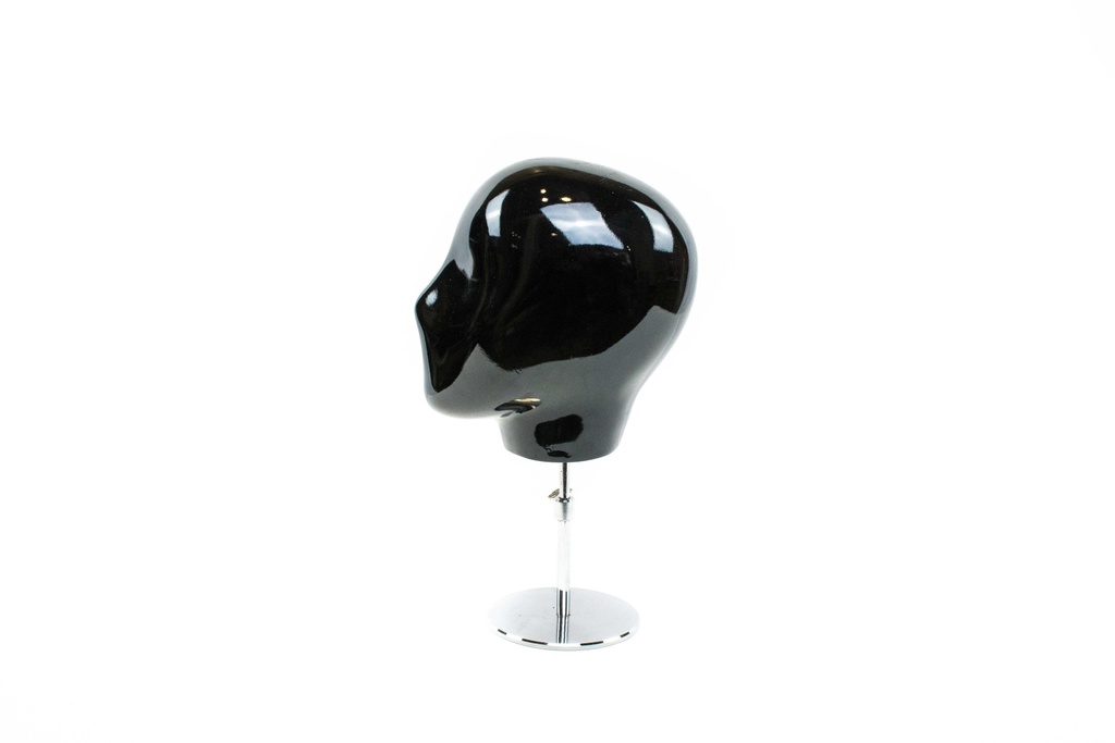 Cabeza de mujer lacada en negro, ajustable