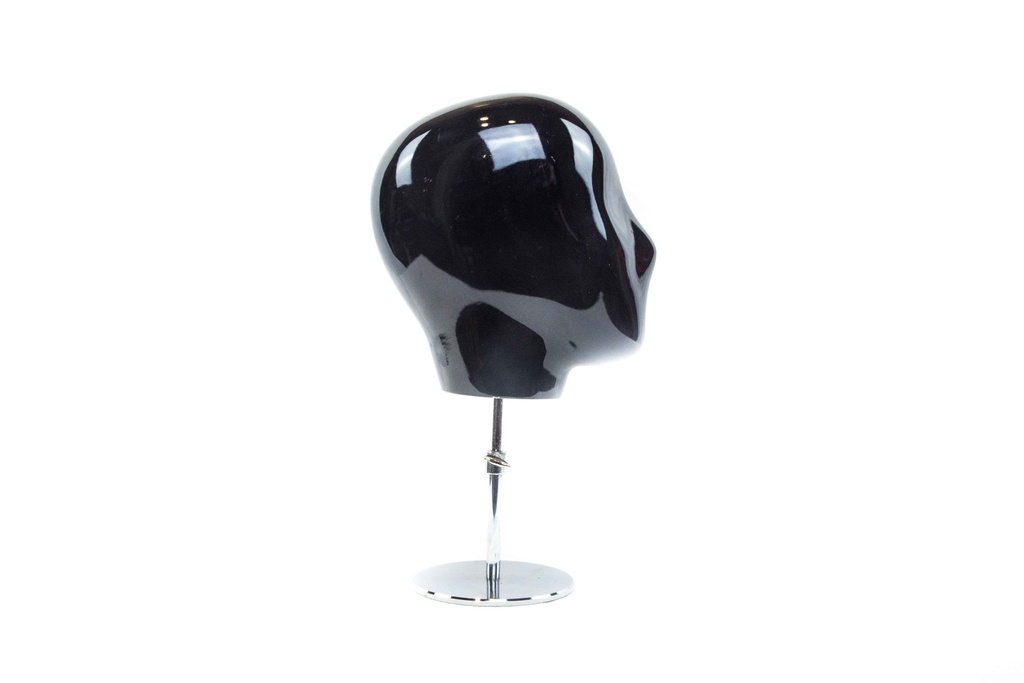 Cabeza de mujer lacada en negro, ajustable