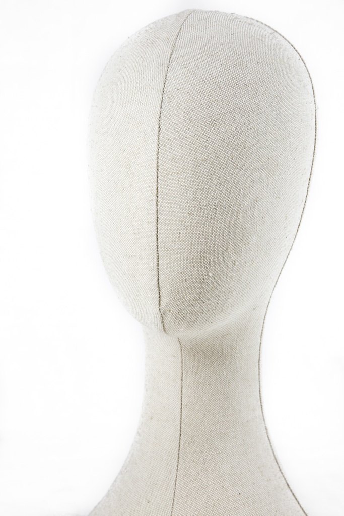 Cabeza de Hombre de Lino Beige 40 cm