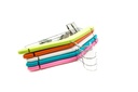 Perchas de Madera para Niños con Barras y Clips Varios Colores 5 Unidades