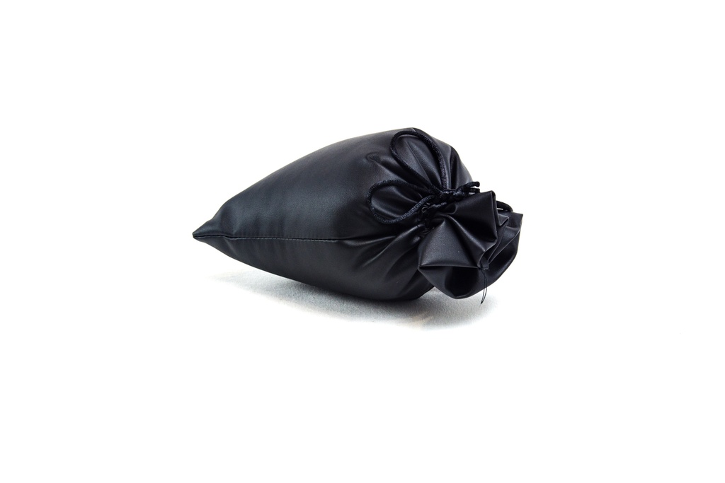 Bolso de piel sintética negro 17X15CM