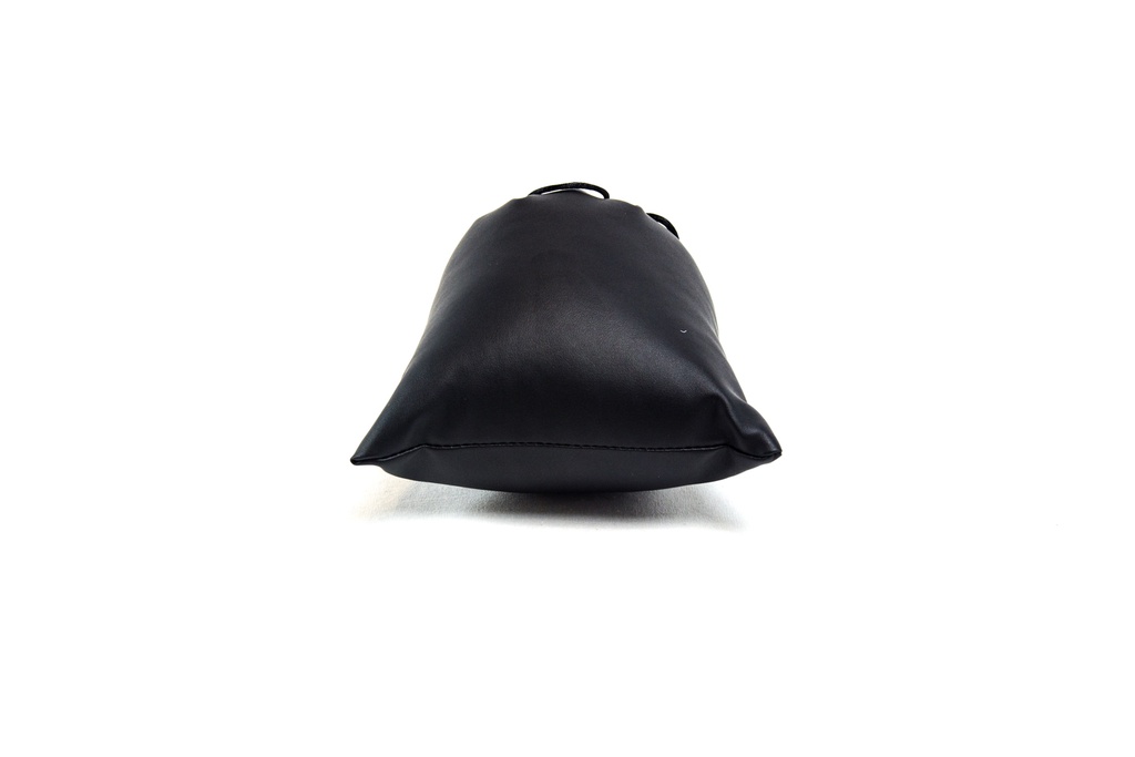 Bolso de piel sintética negro 17X15CM