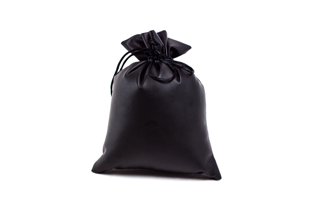 Bolso de piel sintética negro 17X15CM