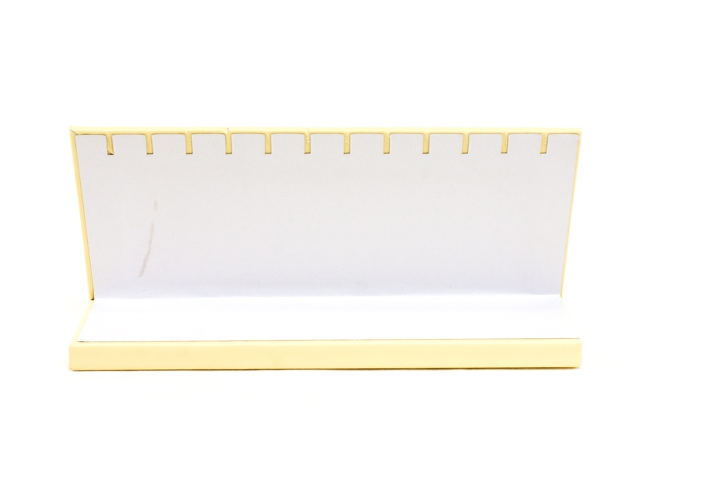 Soporte de exhibición horizontal para pulseras de cuero sintético de vainilla