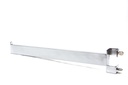 Percha recta con tope para tubo rectangular delgado de 40 cm
