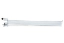 Percha recta con tope para tubo rectangular delgado de 40 cm