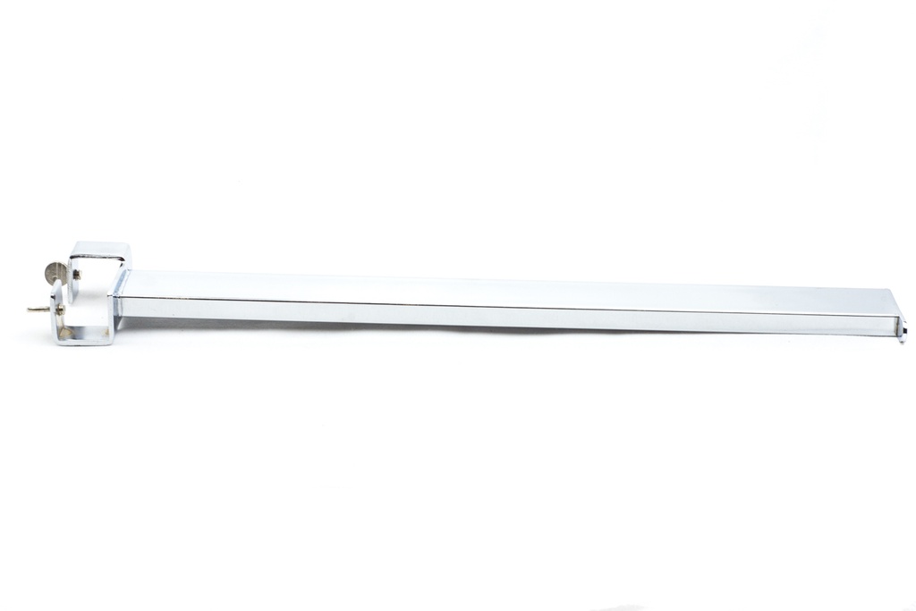 Percha recta con tope para tubo rectangular delgado de 40 cm