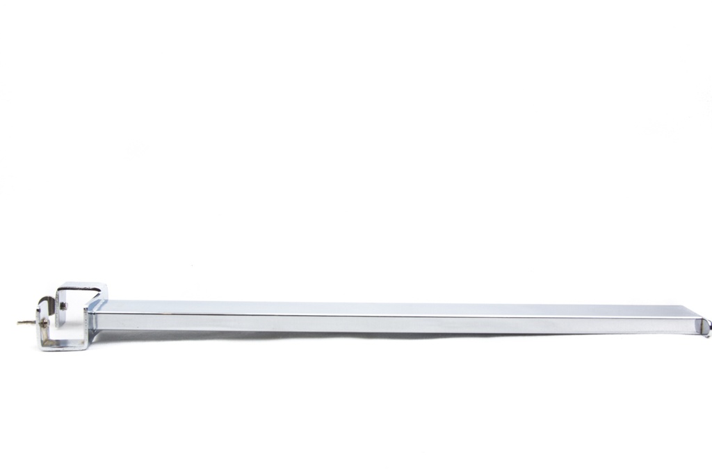 Percha recta con tope para tubo rectangular delgado de 40 cm