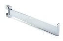 Percha recta con tope para tubo rectangular delgado de 40 cm
