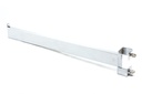 Percha recta con tope para tubo rectangular delgado de 40 cm