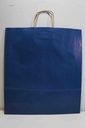 Bolsa de papel Kraft azul oscuro con asa rizada, 45X15X49 cm, 25 unidades