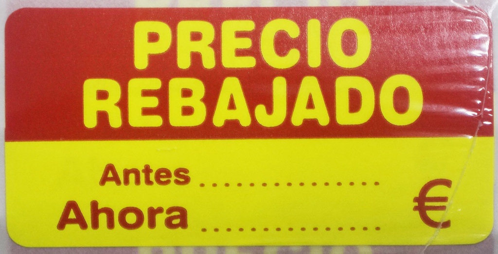 Pegatina Precio Rebajado 48x24mm 500unidades