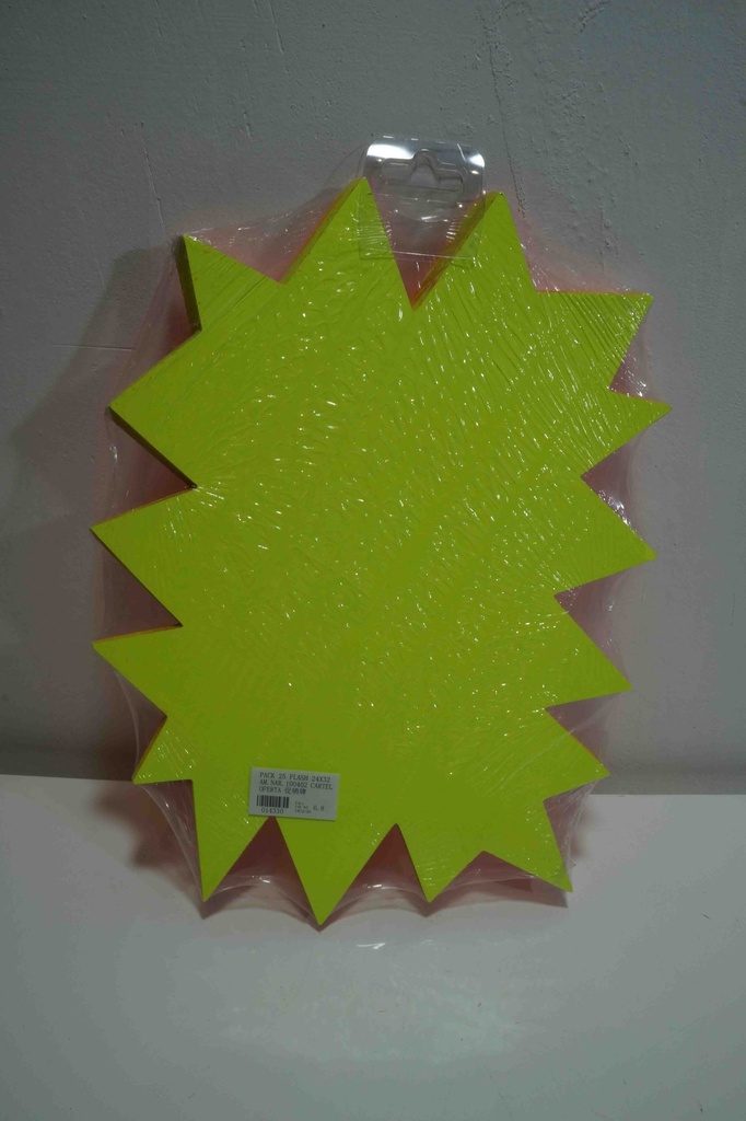 Cartel Apli 100402 24X32cm 25/Pq Flash Naranja y Amarillo