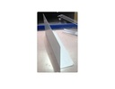 Separador L metálico blanco 370x75x150mm