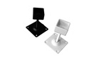 Base ajustable para tubo cuadrado negro 38X38mm