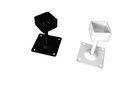 Base ajustable para tubo cuadrado negro 38X38mm