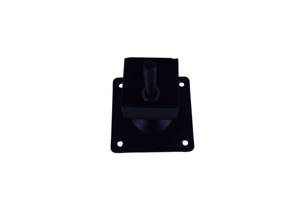 Base ajustable para tubo cuadrado negro 38X38mm