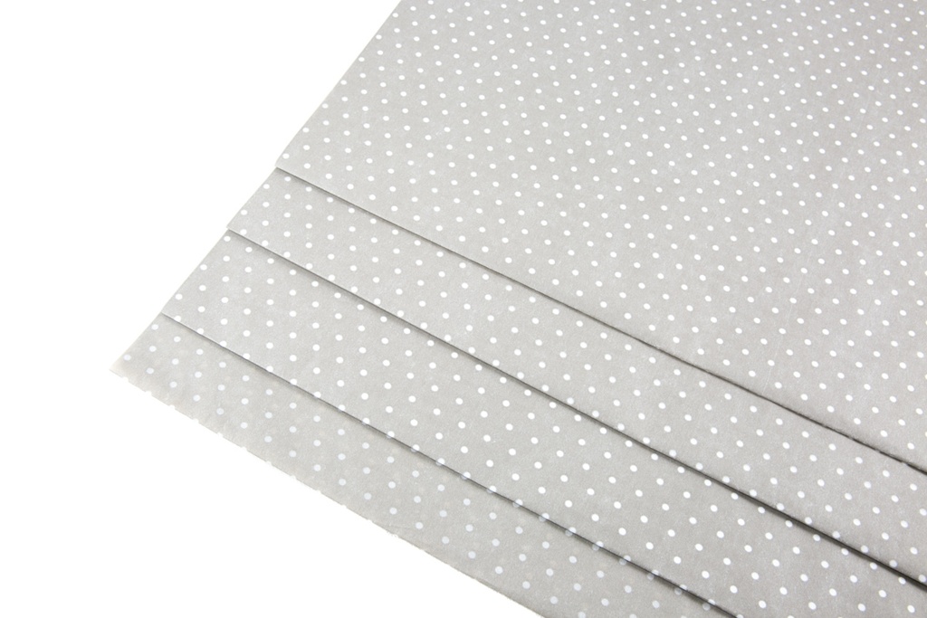 Papel Tisú Puntos Blancos sobre Fondo de Chocolate 62X86cm 100 unidades