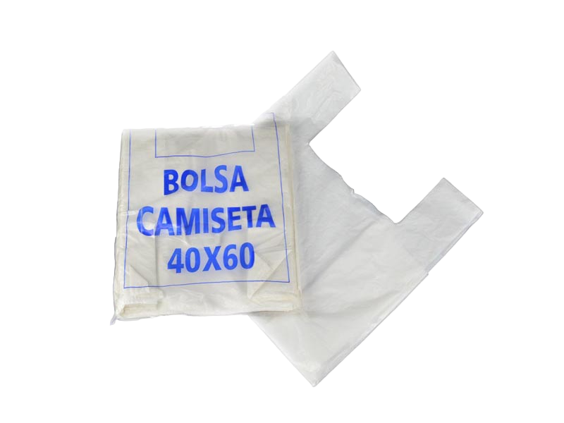 Bolsa camiseta blanca 60X40