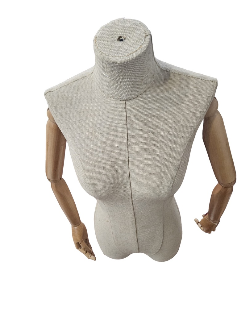 Maniquí Tela Amarillo Sin Brazo Sin Cabeza