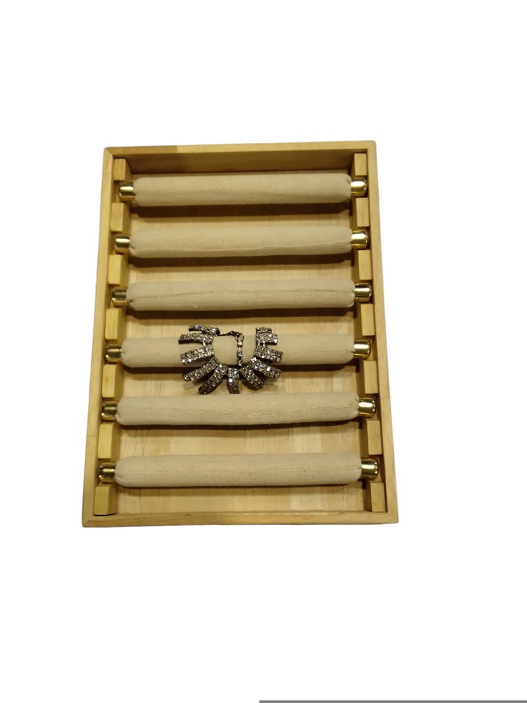 Expositor para Anillos 6 Palos Madeli y Lino
