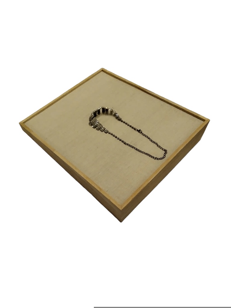 Expositor para 91 Anillos Madera y Lino