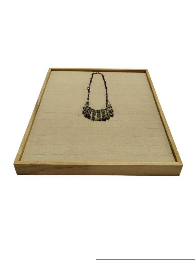 Expositor para 91 Anillos Madera y Lino