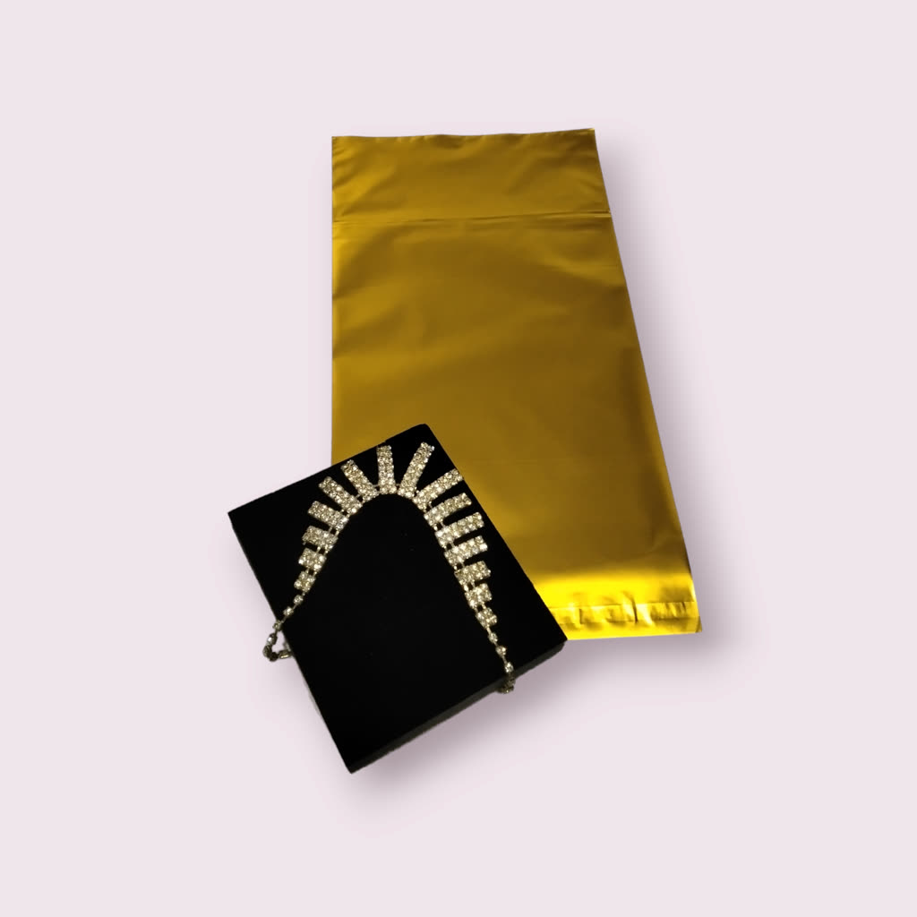 Sobres Metalizados Dorado con Adhesivo 15X25+4cm 100unidades/Paq 