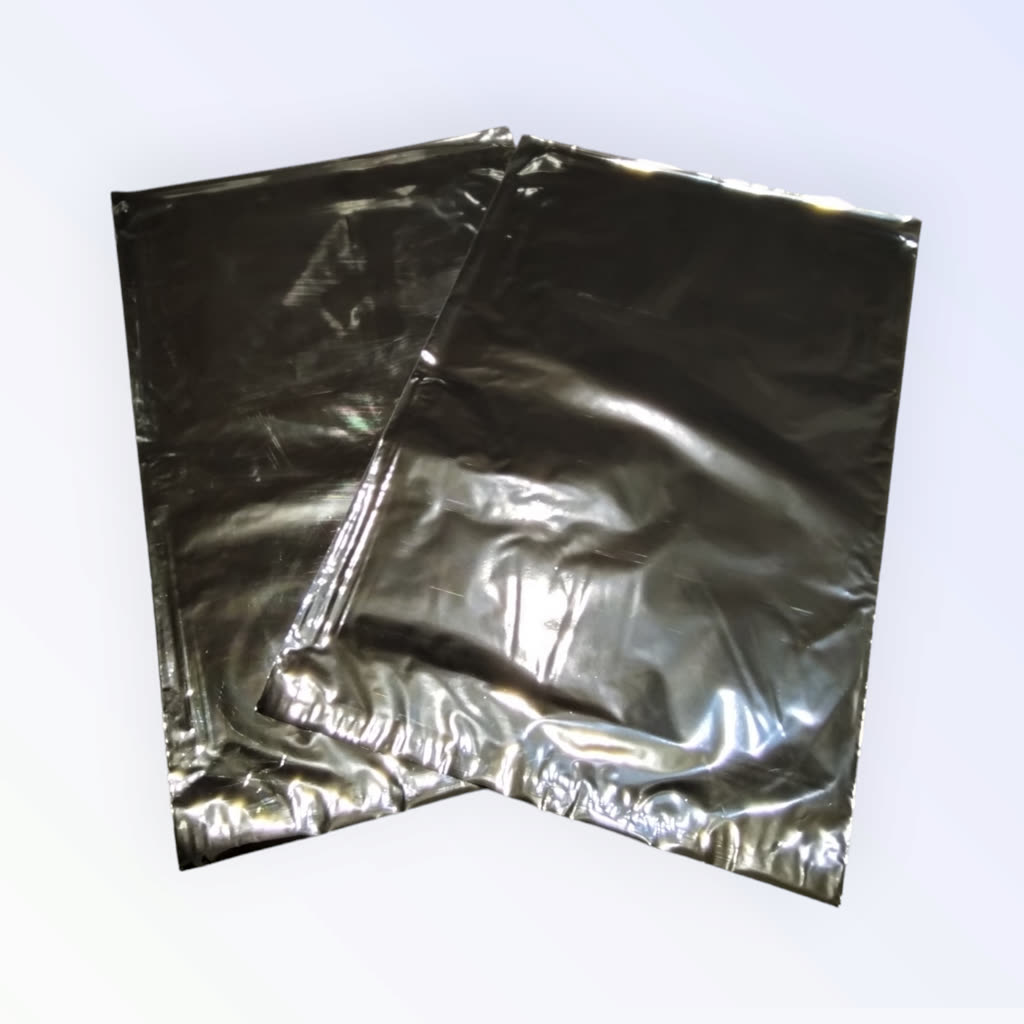 Sobres Metalizados Plateados con Adhesivo, 40X60+6cm, 50 unidades