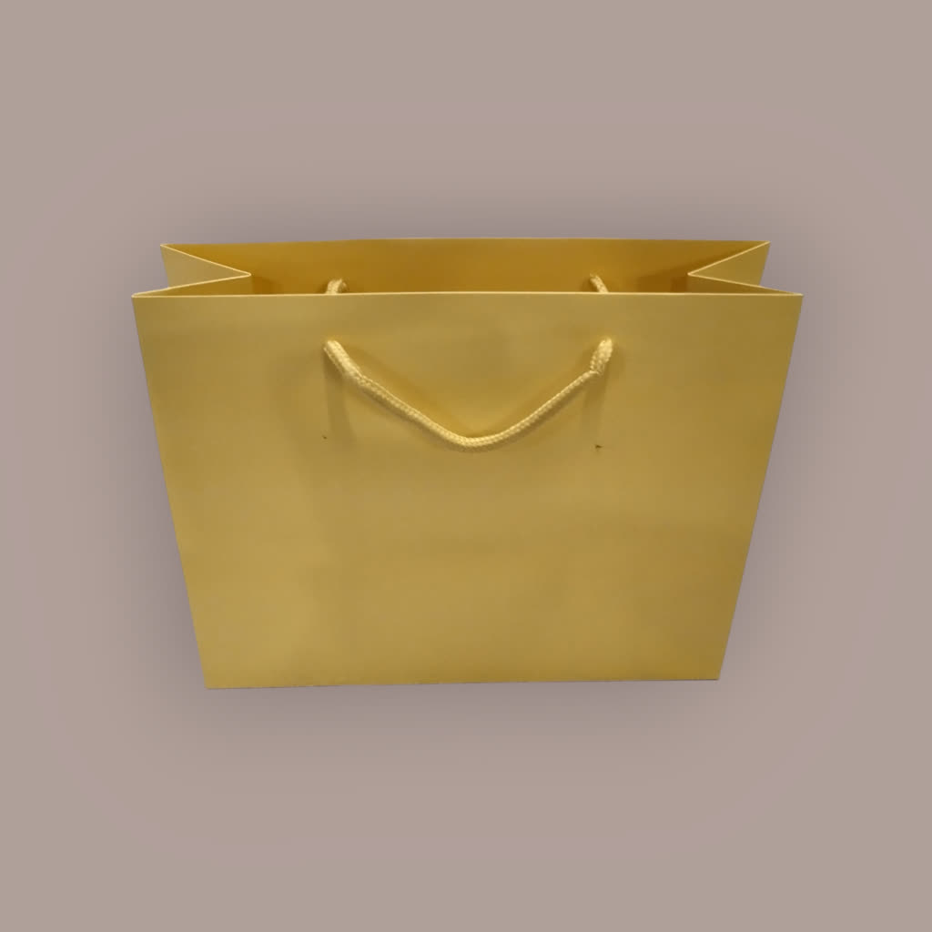 Bolsa de Lujo con Cordón 25X9X20cm Crema 12 unidades