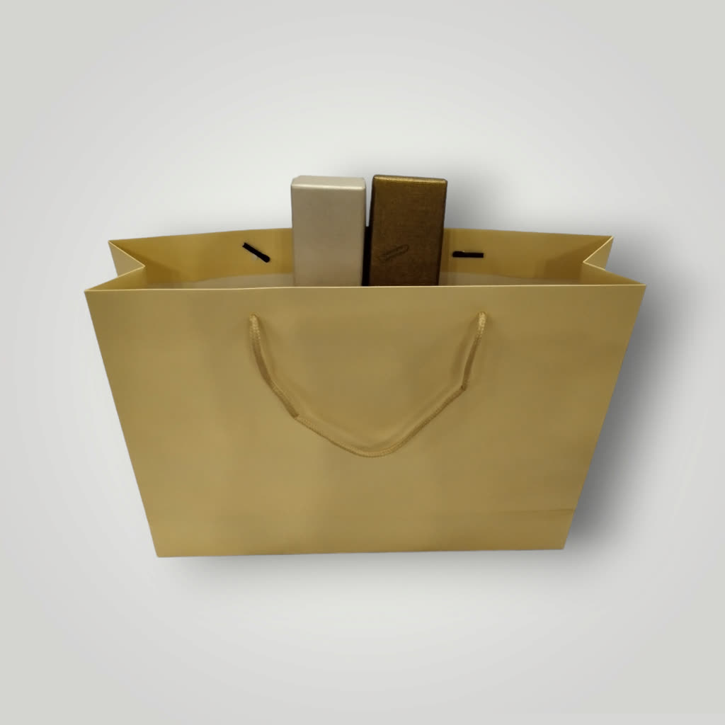 Bolso de Lujo con Cordón 35X9X25cm Crema 12 unidades