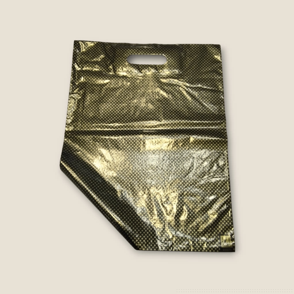 Bolsas de Plástico Asa Troquelada 50x60cm Punto Oro 100/Pq