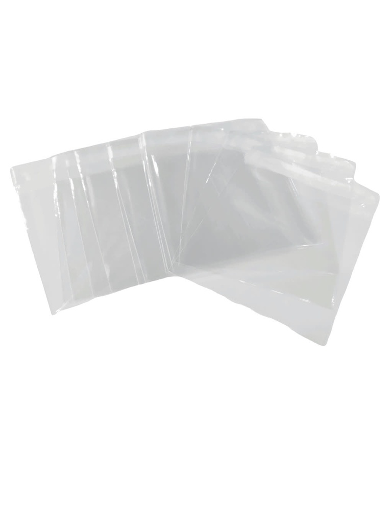 Bolsa de plástico con solapa adhesiva 24X26+3 cm