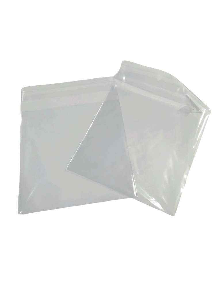 Bolsa de plástico con solapa adhesiva 24X23+4 cm