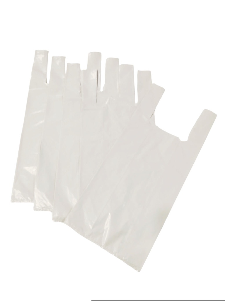 Bolsa de plástico tipo camiseta blanca 70/200 Reciclada 35X50 cm
