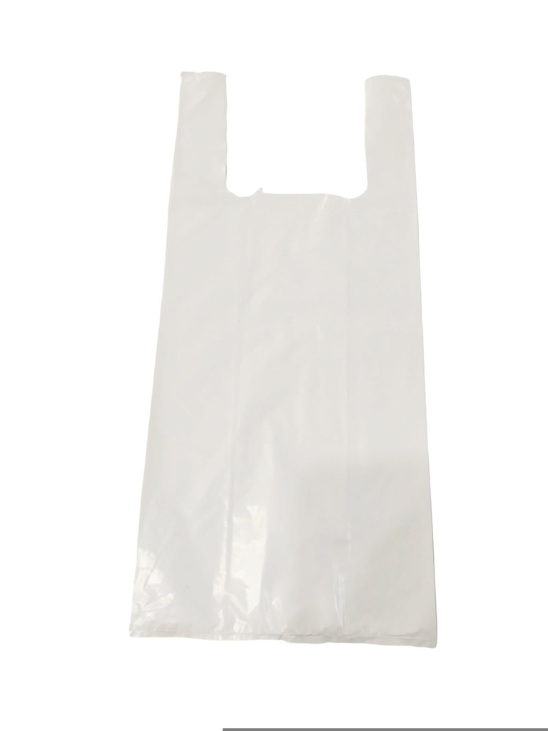 Bolsa de plástico tipo camiseta blanca 70/200 Reciclada 35X50 cm