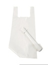 Bolsa de plástico tipo camiseta blanca 70/200 Reciclada 35X50 cm