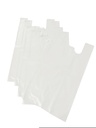 Bolsa de plástico para camiseta blanca 70% reciclada 50X60 CM