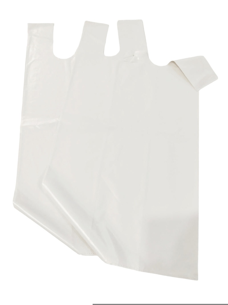 Bolsa de plástico para camiseta blanca 70% reciclada 50X60 CM
