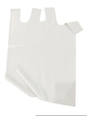 Bolsa de plástico para camiseta blanca 70% reciclada 50X60 CM