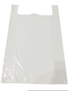 Bolsa de plástico estilo camiseta blanca 70% reciclada 60X70 CM