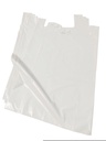 Bolsa de plástico estilo camiseta blanca 70% reciclada 60X70 CM