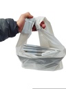 Bolsa de plástico estilo camiseta blanca 70% reciclada 60X70 CM