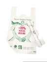 Bolsa de plástico blanca para camiseta con logo, 70% reciclada, 50X60 CM