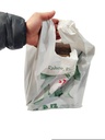 Bolsa de plástico blanca para camiseta con logo, 70% reciclada, 50X60 CM