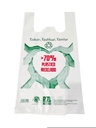 Bolsa de plástico blanca para camiseta con logo, 70% reciclada, 50X60 CM