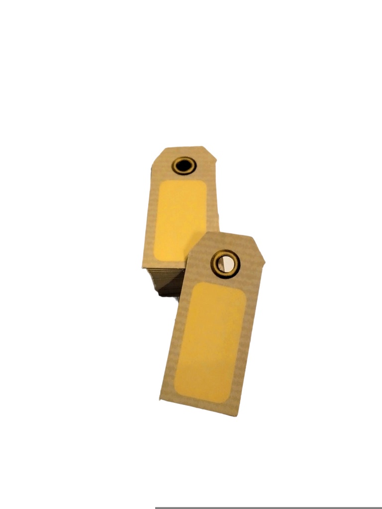 Etiqueta Troquelada Kraft con Marco 1.5X3.4cm 200/Paq