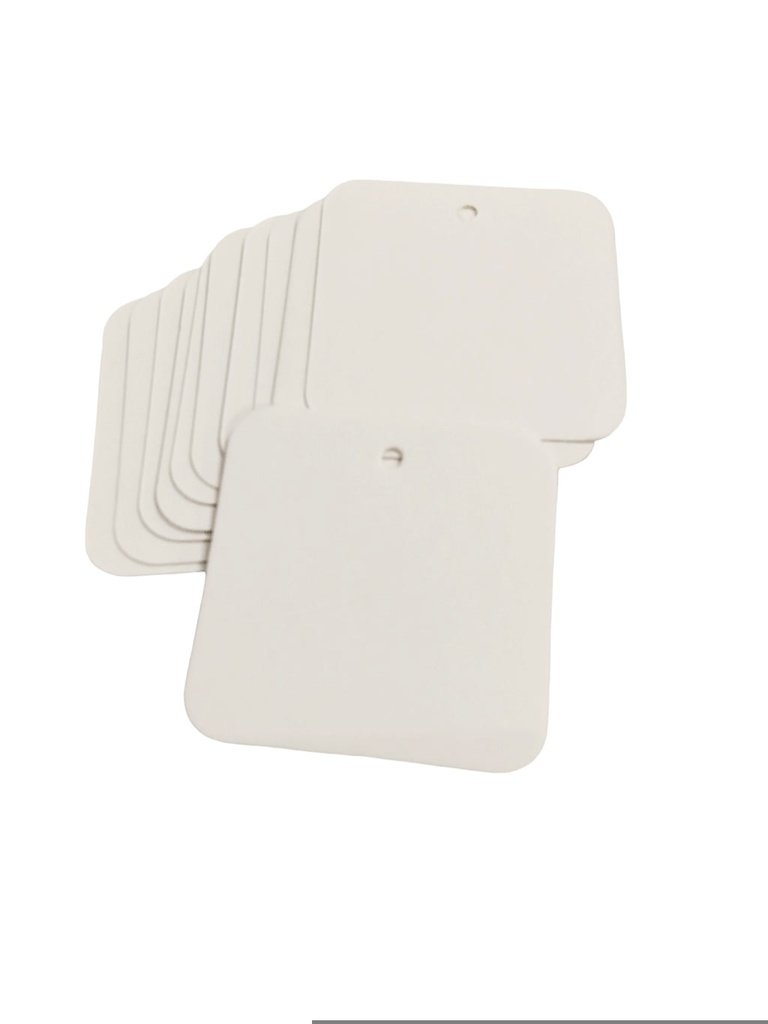 Etiqueta Blanca Forma A Cuadrada Troquelada 5x5 